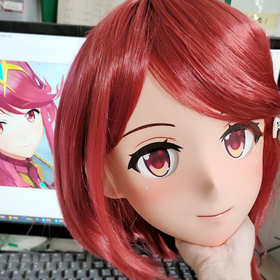 (GLA08)Customize Character'! Female/Girl Resin Full/Half Head With Lock Anime Cosplay Japanese Animego Kigurumi Mask